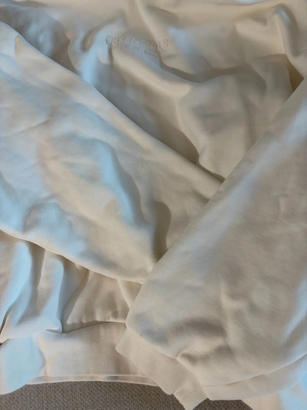 Essentials Fear of God Cloud Dancer White Hoodie - Picture 10 of 14